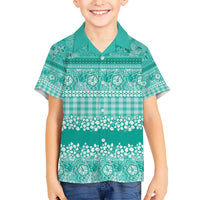 Hawaiian Hibiscus Honu Hawaiian Shirt Turquoise Mele Kalikimaka Palaka Spirit - Polynesian Pride