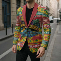 Hawaiian Pineapples Skull Blazer Mele Kalikimaka Palaka Quilt Pattern - Polynesian Pride