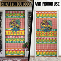 Hawaiian Pineapples Skull Door Cover Mele Kalikimaka Palaka Quilt Pattern - Polynesian Pride