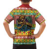 Hawaiian Pineapples Skull Family Matching Tank Maxi Dress and Hawaiian Shirt Mele Kalikimaka Palaka Quilt Pattern LT9 - Polynesian Pride