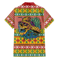 Hawaiian Pineapples Skull Hawaiian Shirt Mele Kalikimaka Palaka Quilt Pattern - Polynesian Pride