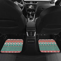 Hawaiian Funny Santa Surf Car Mats Mele Kalikimaka Palaka Quilt Pattern - Polynesian Pride