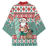 Hawaiian Funny Santa Surf Kimono Mele Kalikimaka Palaka Quilt Pattern - Polynesian Pride