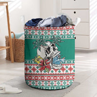 Hawaiian Skull Surfs Laundry Basket Mele Kalikimaka Palaka Quilt Pattern - Polynesian Pride