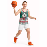 Hawaiian Skull Surfs Basketball Jersey Mele Kalikimaka Palaka Quilt Pattern - Polynesian Pride