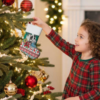 Hawaiian Skull Surfs Christmas Stocking Mele Kalikimaka Palaka Quilt Pattern - Polynesian Pride