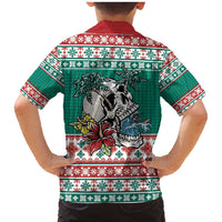 Hawaiian Skull Surfs Family Matching Mermaid Dress and Hawaiian Shirt Mele Kalikimaka Palaka Quilt Pattern LT9 - Polynesian Pride
