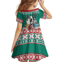 Hawaiian Skull Surfs Family Matching Off Shoulder Maxi Dress and Hawaiian Shirt Mele Kalikimaka Palaka Quilt Pattern LT9 - Polynesian Pride