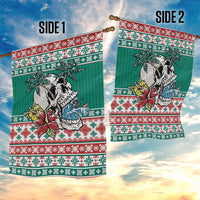 Hawaiian Skull Surfs Garden Flag Mele Kalikimaka Palaka Quilt Pattern - Polynesian Pride