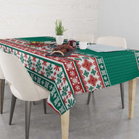 Hawaiian Skull Surfs Tablecloth Mele Kalikimaka Palaka Quilt Pattern - Polynesian Pride