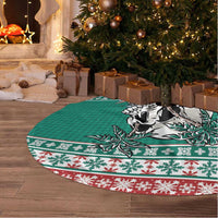 Hawaiian Skull Surfs Tree Skirt Mele Kalikimaka Palaka Quilt Pattern - Polynesian Pride