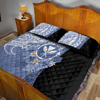 Aloha Vintage Hawaii Tribal Quilt Bed Set Blue Style LT9 - Polynesian Pride