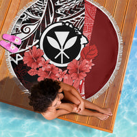 Aloha Vintage Hawaii Tribal Beach Blanket Red Style LT9 - Polynesian Pride