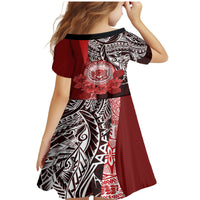 Aloha Vintage Hawaii Tribal Family Matching Mermaid Dress and Hawaiian Shirt Red Style LT9 - Polynesian Pride
