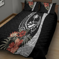 Hafa Adai Guam Quilt Bed Set Tropical Flowers with Polynesian Pattern LT9 - Polynesian Pride