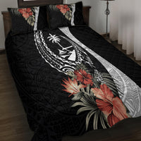 Hafa Adai Guam Quilt Bed Set Tropical Flowers with Polynesian Pattern LT9 - Polynesian Pride