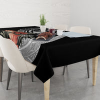 Hafa Adai Guam Tablecloth Tropical Flowers with Polynesian Pattern LT9 - Polynesian Pride