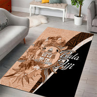 Bula Fiji Vintage Fijian Masi Pattern Area Rug Peach Fuzz Unique LT9 - Polynesian Pride