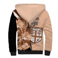 Bula Fiji Vintage Fijian Masi Pattern Sherpa Hoodie Peach Fuzz Unique LT9 - Polynesian Pride
