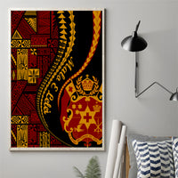 Vintage Tonga Malo E Lelei Ngatu Pattern Canvas Wall Art LT9 - Polynesian Pride