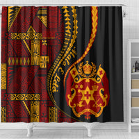 Vintage Tonga Malo E Lelei Ngatu Pattern Shower Curtain LT9 - Polynesian Pride