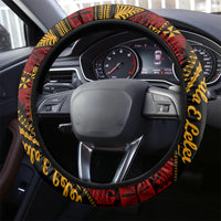 Vintage Tonga Malo E Lelei Ngatu Pattern Steering Wheel Cover LT9 - Polynesian Pride