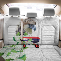 Philippines Eagle and Sampaguita Flowers Back Car Seat Cover Polynesian Pattern