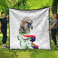 Philippines Eagle and Sampaguita Flowers Quilt Polynesian Pattern