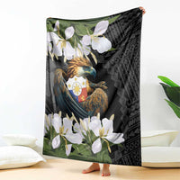 Philippines Eagle with Coat Of Arm Blanket Simple Sampaguita Jasmine