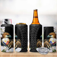 Philippines Eagle with Coat Of Arm 4 in 1 Can Cooler Tumbler Simple Sampaguita Jasmine LT9