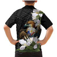 Philippines Eagle with Coat Of Arm Family Matching Mermaid Dress and Hawaiian Shirt Simple Sampaguita Jasmine