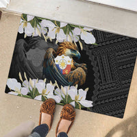 Philippines Eagle with Coat Of Arm Rubber Doormat Simple Sampaguita Jasmine