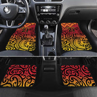 New Zealand Rangatira Custom Car Mats Red and Gold Niho Taniwha Maori Tribal