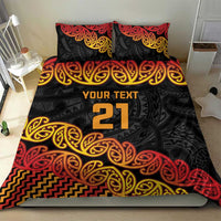 New Zealand Rugby Pacific Custom Bedding Set Rangatira Maori Kowhaiwhai Pattern