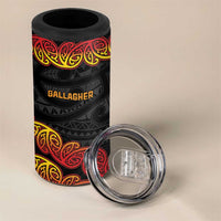 New Zealand Rugby Pacific Custom 4 in 1 Can Cooler Tumbler Rangatira Maori Kowhaiwhai Pattern