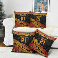 New Zealand Rugby Pacific Custom Pillow Cover Rangatira Maori Kowhaiwhai Pattern - Polynesian Pride