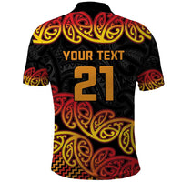 New Zealand Rugby Pacific Custom Polo Shirt Rangatira Maori Kowhaiwhai Pattern
