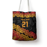 New Zealand Rugby Pacific Custom Tote Bag Rangatira Maori Kowhaiwhai Pattern - Polynesian Pride