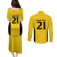 New Zealand Rugby Pacific Custom Couples Matching Puletasi and Long Sleeve Button Shirt Hau Awhiowhio Maori Tribal Tattoo LT9 - Polynesian Pride