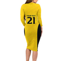 New Zealand Rugby Pacific Custom Family Matching Long Sleeve Bodycon Dress and Hawaiian Shirt Hau Awhiowhio Maori Tribal Tattoo LT9 - Polynesian Pride