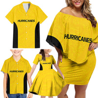 New Zealand Rugby Pacific Custom Family Matching Off Shoulder Short Dress and Hawaiian Shirt Hau Awhiowhio Maori Tribal Tattoo