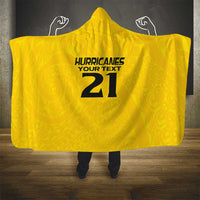 New Zealand Rugby Pacific Custom Hooded Blanket Hau Awhiowhio Maori Tribal Tattoo