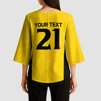 New Zealand Rugby Pacific Custom Kimono Sleeve Blouse Hau Awhiowhio Maori Tribal Tattoo - Polynesian Pride