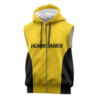 New Zealand Rugby Pacific Custom Sleeveless Zip Hoodie Hau Awhiowhio Maori Tribal Tattoo LT9 Gold - Polynesian Pride