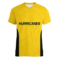 New Zealand Rugby Pacific Custom Women V-Neck T-Shirt Hau Awhiowhio Maori Tribal Tattoo