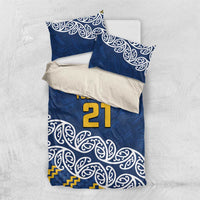 New Zealand Rugby Pacific Custom Bedding Set Kahupeka Maori Kowhaiwhai Pattern