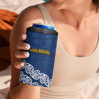 New Zealand Rugby Pacific Custom 4 in 1 Can Cooler Tumbler Kahupeka Maori Kowhaiwhai Pattern