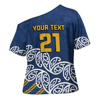 New Zealand Rugby Pacific Custom Cross Shoulder Shirt Kahupeka Maori Kowhaiwhai Pattern - Polynesian Pride