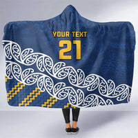 New Zealand Rugby Pacific Custom Hooded Blanket Kahupeka Maori Kowhaiwhai Pattern