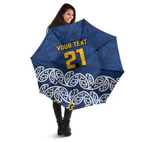 New Zealand Rugby Pacific Custom Umbrella Kahupeka Maori Kowhaiwhai Pattern - Polynesian Pride